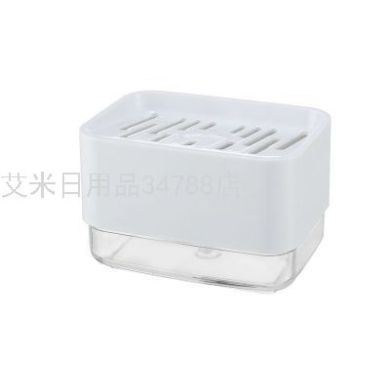 ZF-出液清洁刷神器盒刷锅自动皂百洁布洗碗清洁按压式洗洁精厨房白底实物图