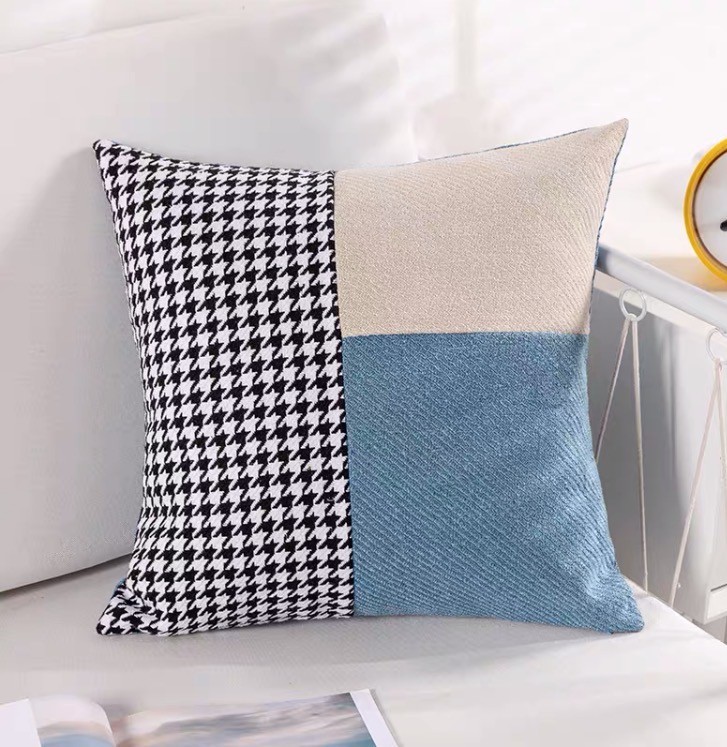 12.22 Live Streaming Special Thousand Bird Grid Patchwork Pillow Cushion (with core) detail image 7