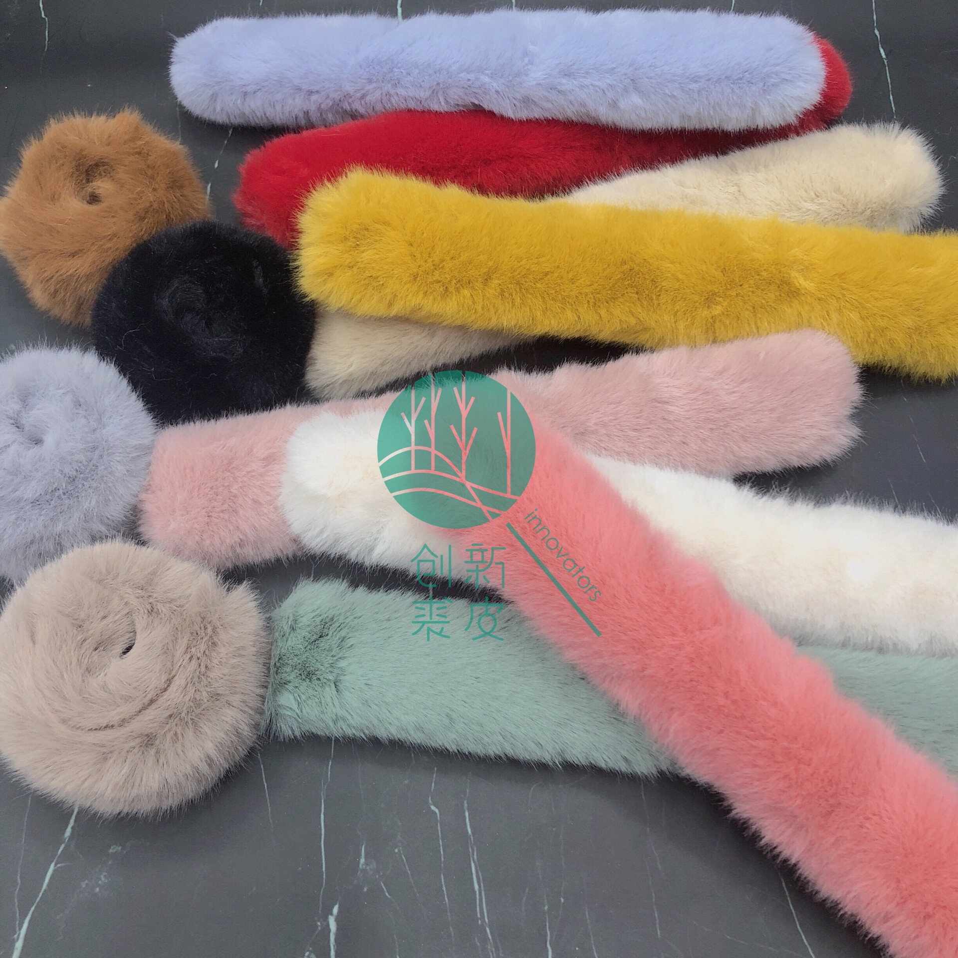 ins Cute plush trendy hair rings, hair bands, wristbands, girls' hundred-tower hair accessories, bun headbands, hair accessories, Diy alloy accessories detail image 3