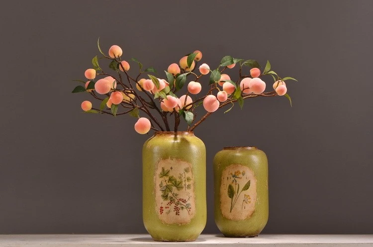 Lanjin Factory offers wholesale and direct sales of artificial flowers, Chinese-style decorative berries, peaches, artificial fruits, and foam artificial peaches detail image 3
