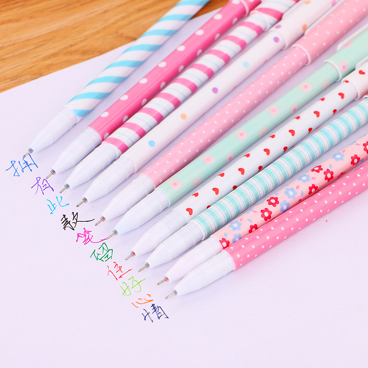 韩国文具彩色中性笔创意学习办公用品可爱水笔套装十色中性笔批发详情图5