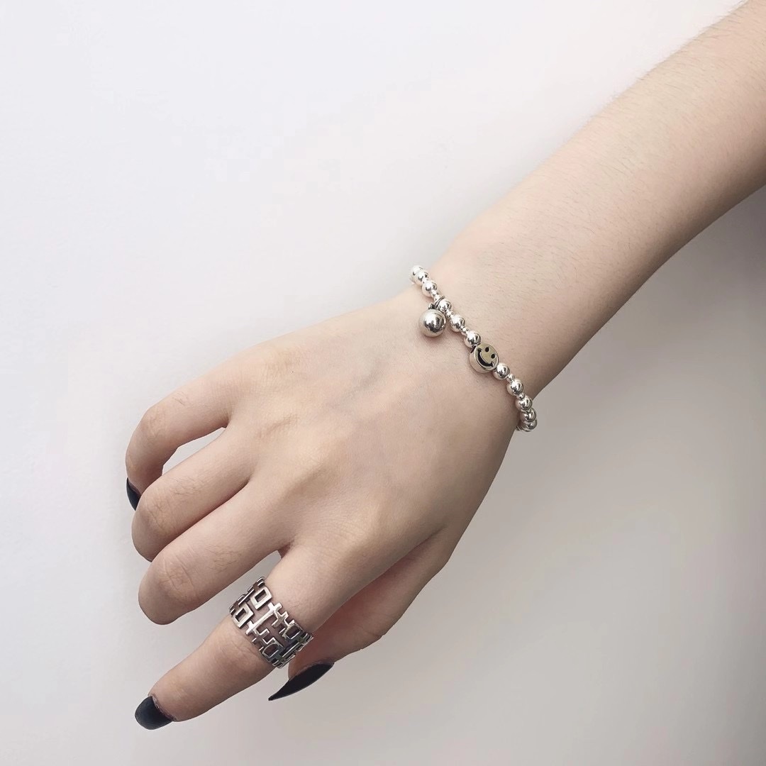 UKI SILVER and Season S925 sterling silver bead smiley face bracelet Specification image