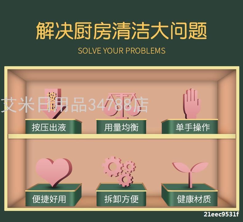 ZF-出液清洁刷神器盒刷锅自动皂百洁布洗碗清洁按压式洗洁精厨房详情图2
