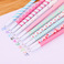 韩国文具彩色中性笔创意学习办公用品可爱水笔套装十色中性笔批发白底实物图