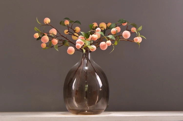 Lanjin Factory offers wholesale and direct sales of artificial flowers, Chinese-style decorative berries, peaches, artificial fruits, and foam artificial peaches detail image 6