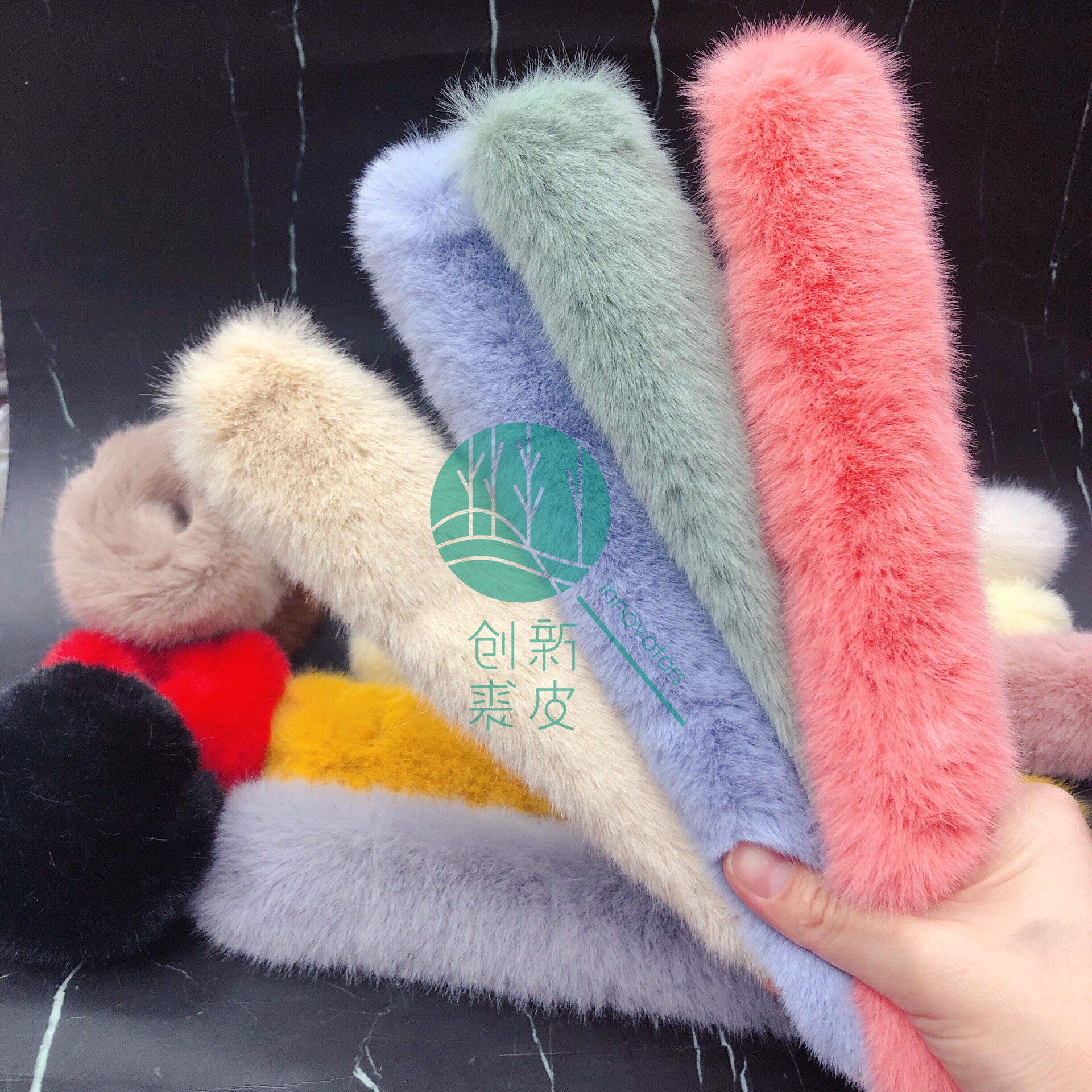 ins Cute plush trendy hair rings, hair bands, wristbands, girls' hundred-tower hair accessories, bun headbands, hair accessories, Diy alloy accessories detail image 1