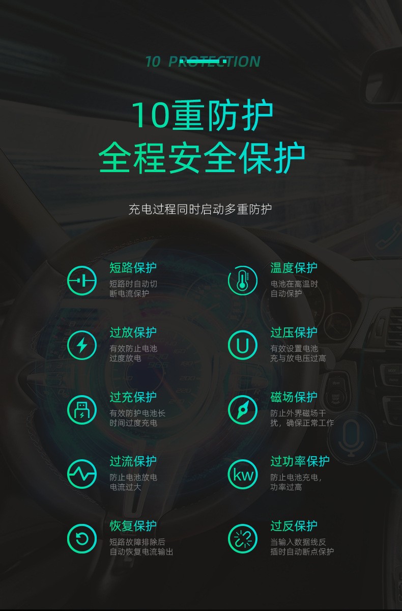 Q2 Automatic sensing car wireless charging phone stand, car wireless charging bracket, magnetic charging, DC fast charging detail image 6