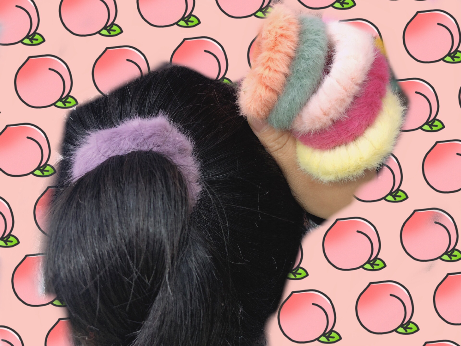 Factory direct sales of autumn and winter chic faux jade velvet headbands, Korean trendy furry hair ties, and parent-child hair accessories detail image 5