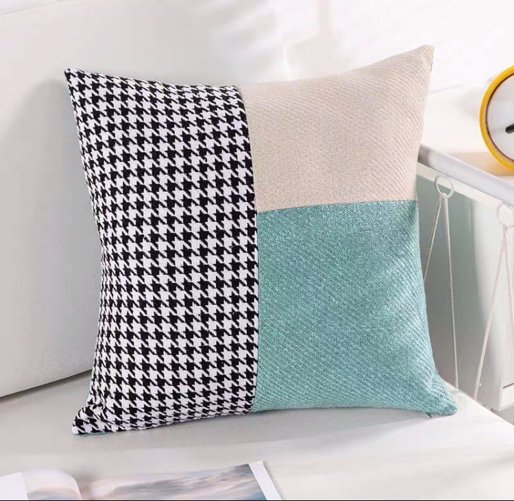 12.22 Live Streaming Special Thousand Bird Grid Patchwork Pillow Cushion (with core) detail image 6