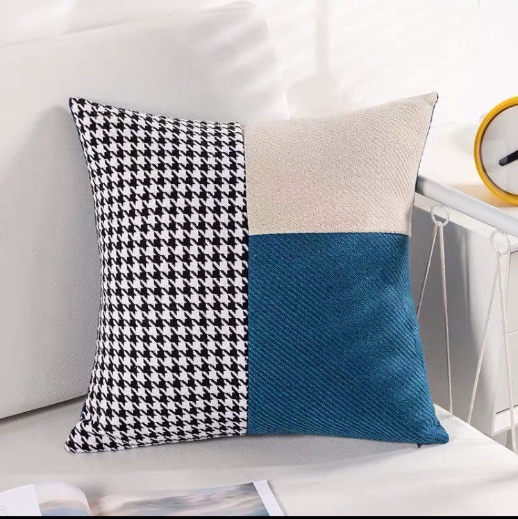 12.22 Live Streaming Special Thousand Bird Grid Patchwork Pillow Cushion (with core) detail image 5