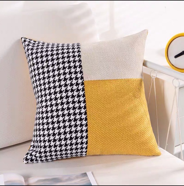 12.22 Live Streaming Special Thousand Bird Grid Patchwork Pillow Cushion (with core) detail image 3