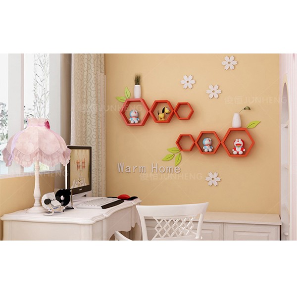 正六边形套三展示框 陈列架 收纳架 创意格货号：26详情图6