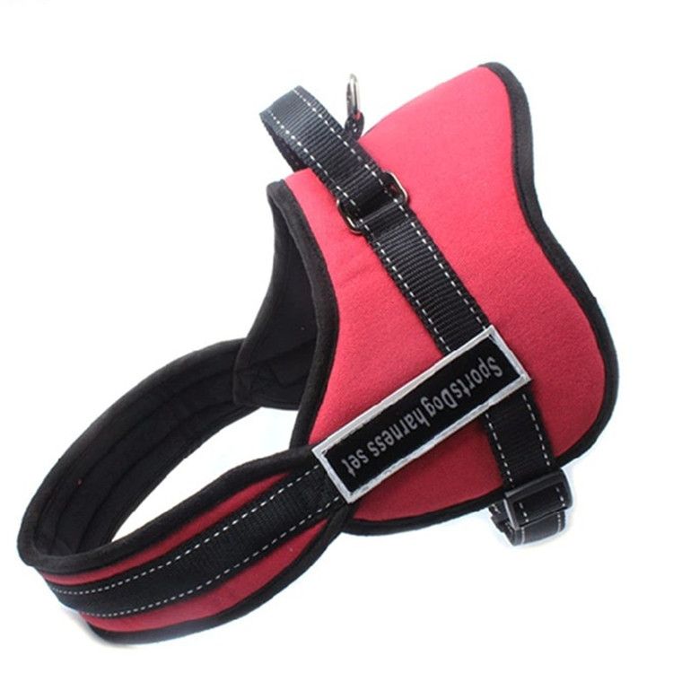 TS Sports Dog harness set工作犬狗背带导盲犬胸背牵引带宠物护心带白底实物图