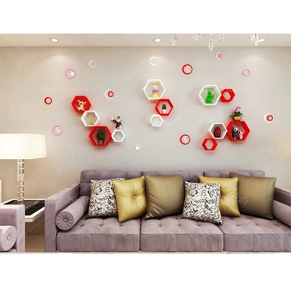 正六边形套三展示框 陈列架 收纳架 创意格货号：26详情图11