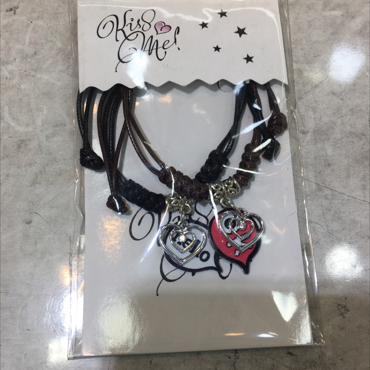 Double-layered hollowed-out heart bracelet