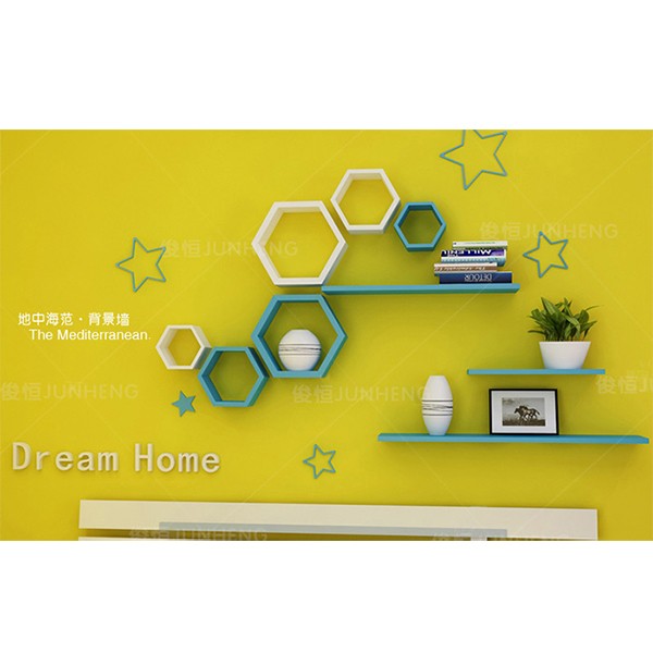 正六边形套三展示框 陈列架 收纳架 创意格货号：26详情图2