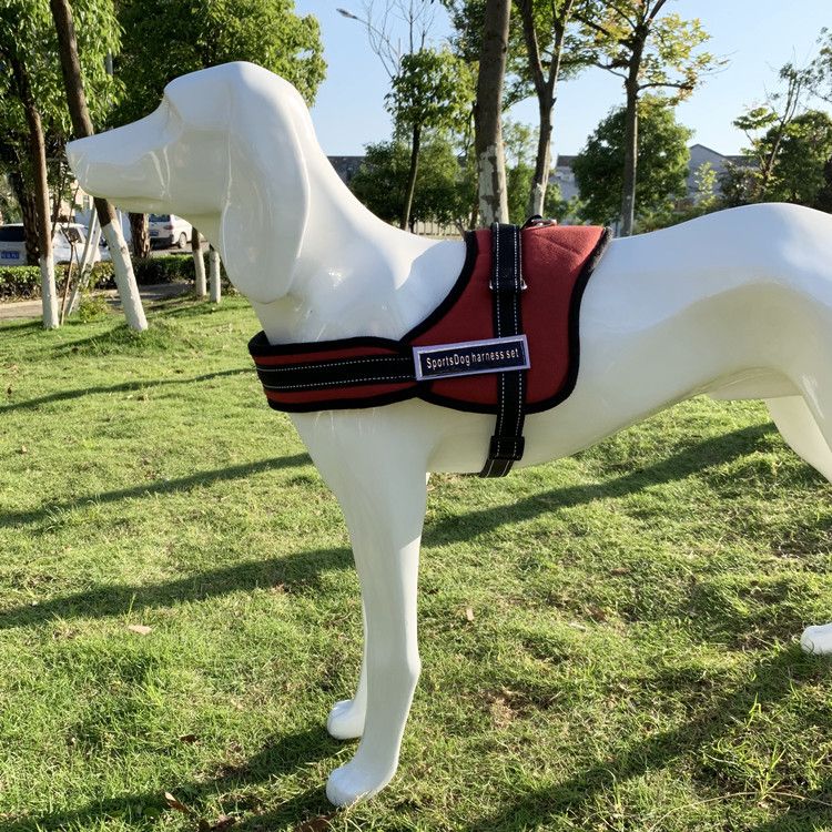 TS Sports Dog harness set工作犬狗背带导盲犬胸背牵引带宠物护心带产品图