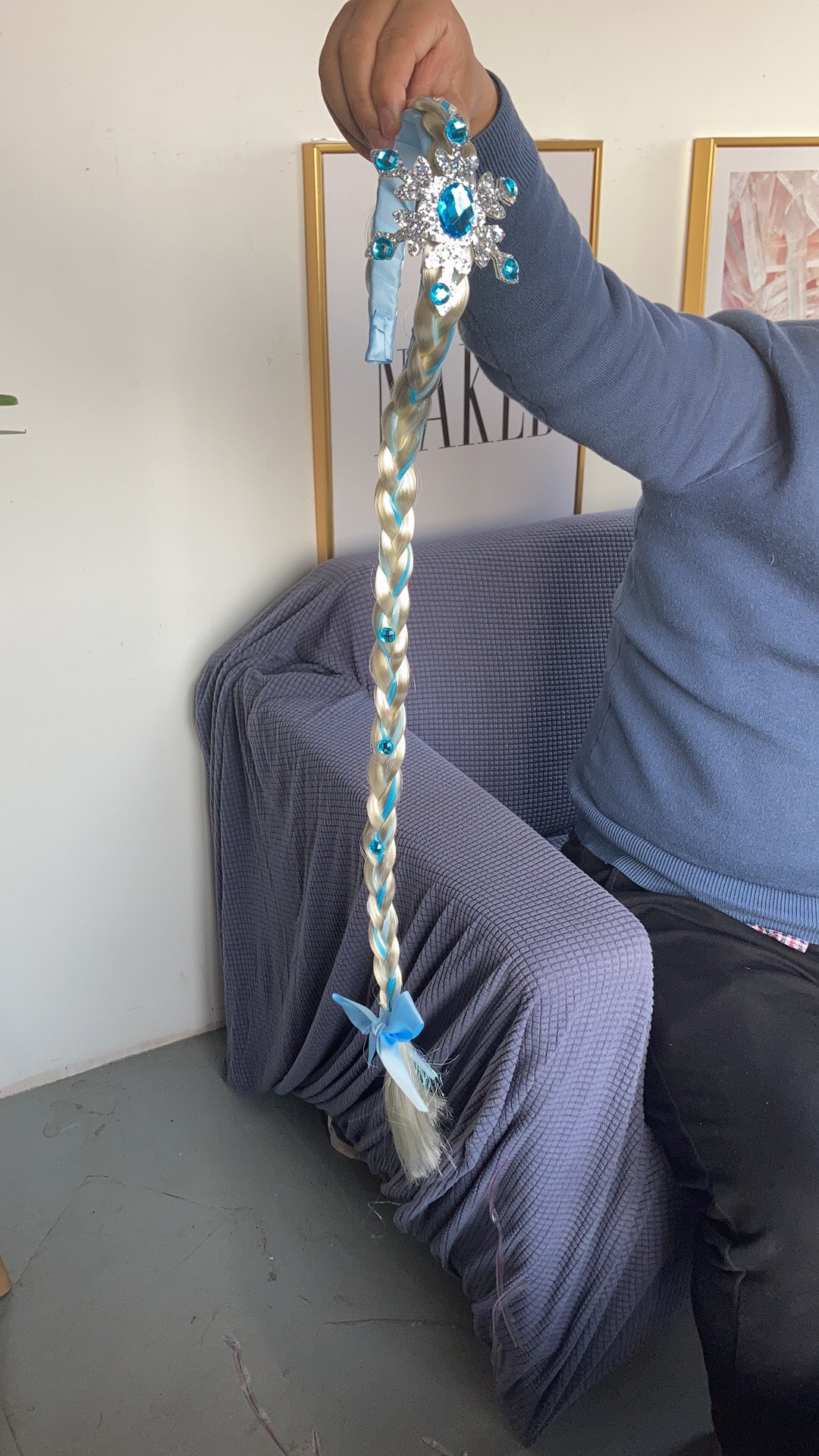 Princess Elsa from Frozen Children's Wig Braid headband detail image 6