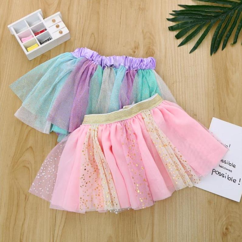 Cross-border 0-3 years old girls net skirt skirt rainbow net tutu skirt princess skirt star skirt foreign trade thumbnail