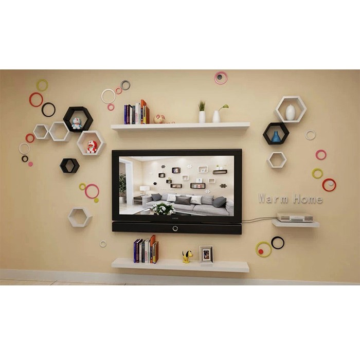 正六边形套三展示框 陈列架 收纳架 创意格货号：26详情图9