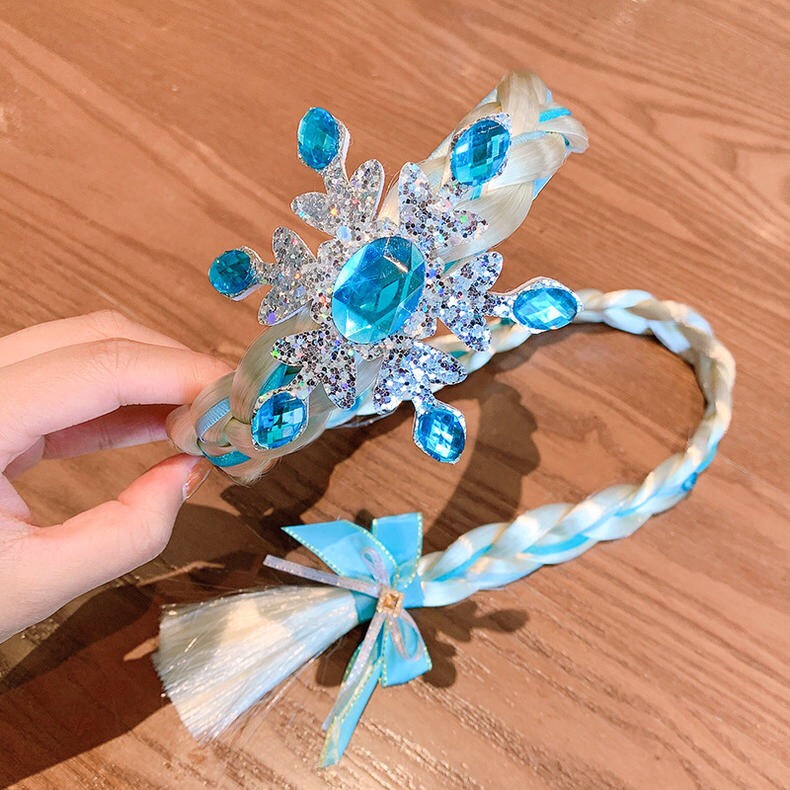 Princess Elsa from Frozen Children's Wig Braid headband detail image 2