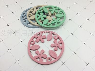 Tf-wheaten round pan mat dinner mat heat insulation mat household kitchen dish mat ironing cup mat kitchen table pan mat