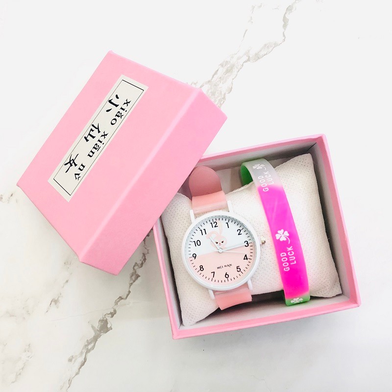 新款盒装夜光儿童手表 硅胶创意糖果色学生可爱表详情图7