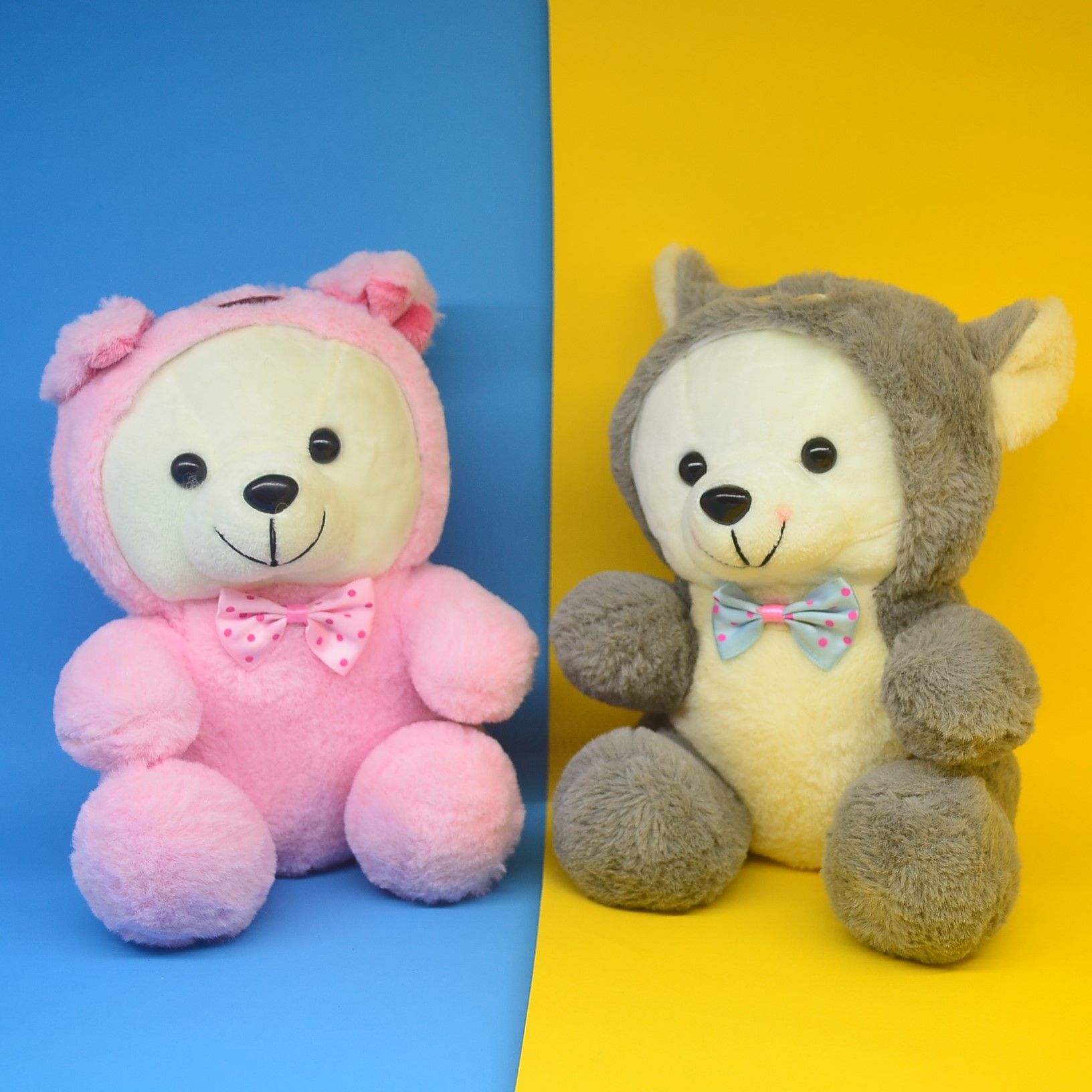 Cute teddy bear with hood doll bear doll wedding throw doll birthday present