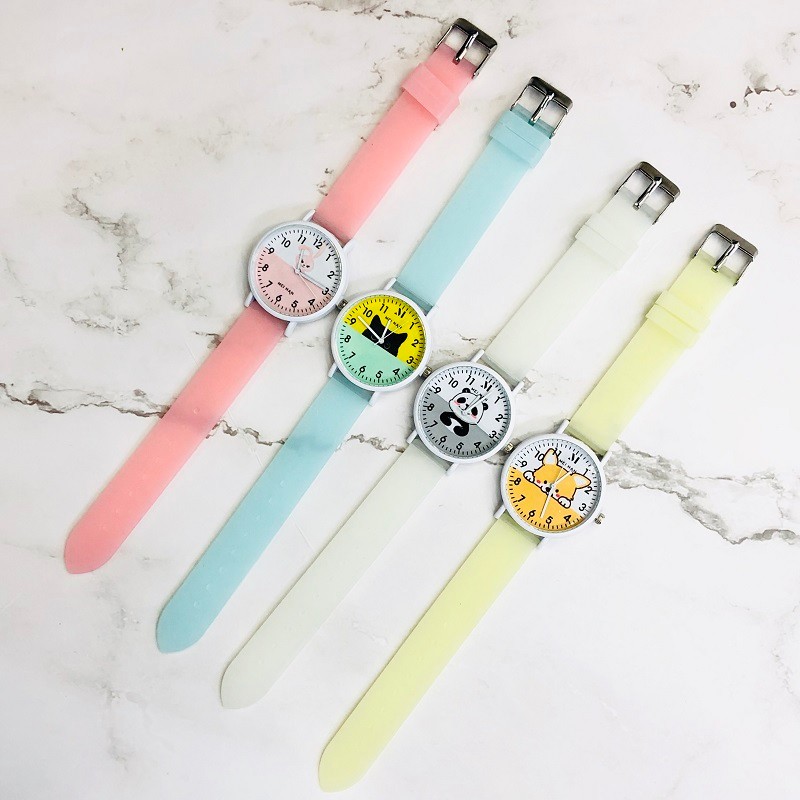 新款盒装夜光儿童手表 硅胶创意糖果色学生可爱表详情图5