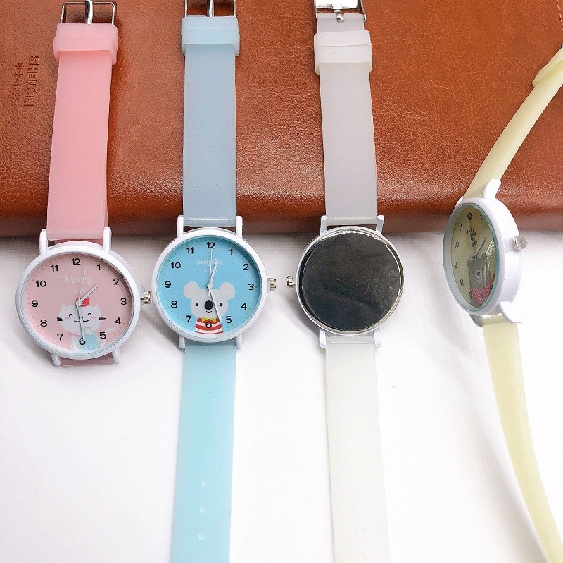 新款韩版夜光创意学生手表 儿童糖果色硅胶可爱表详情图10