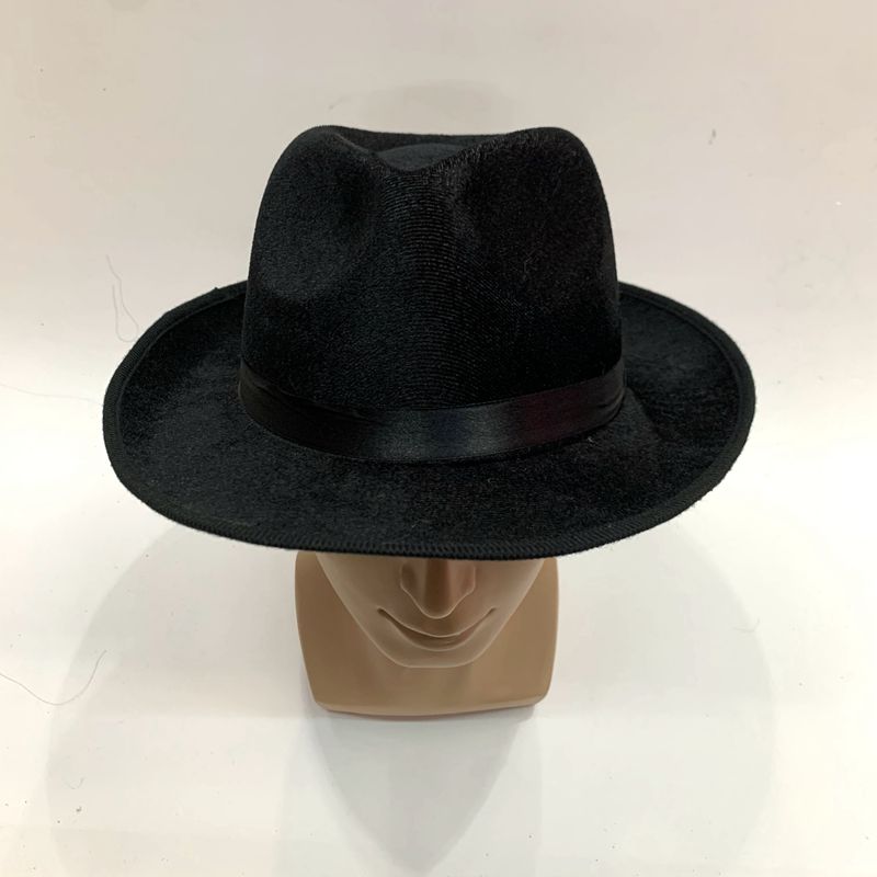Black velvet composite EVA large brim ceremonial hats for export