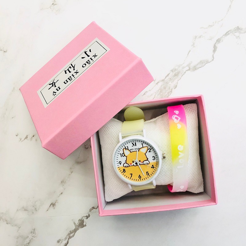 新款盒装夜光儿童手表 硅胶创意糖果色学生可爱表详情图6