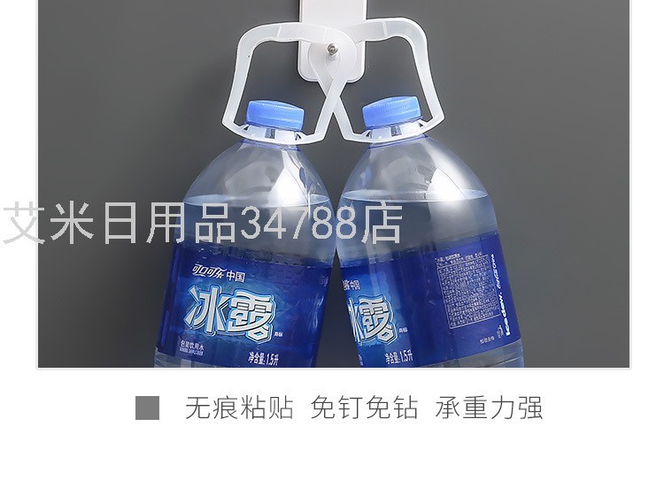 YY-无痕挂钩塑料黏胶挂勾免打孔不锈钢粘钩素色挂钩浴室墙壁挂钩详情图11