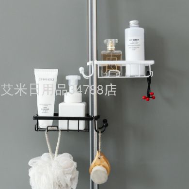 YY- Adjustable wrought iron drain perforation-free sink storage rack Bathroom faucet Kitchen storage rack Specification drawing