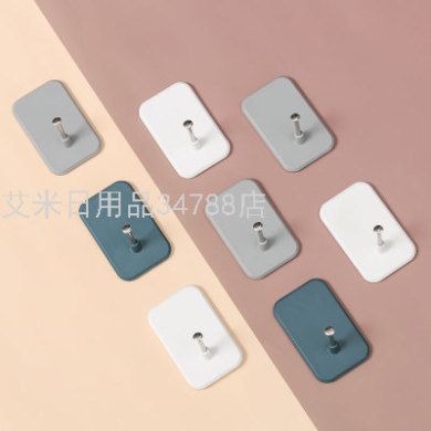 YY-无痕挂钩塑料黏胶挂勾免打孔不锈钢粘钩素色挂钩浴室墙壁挂钩细节图