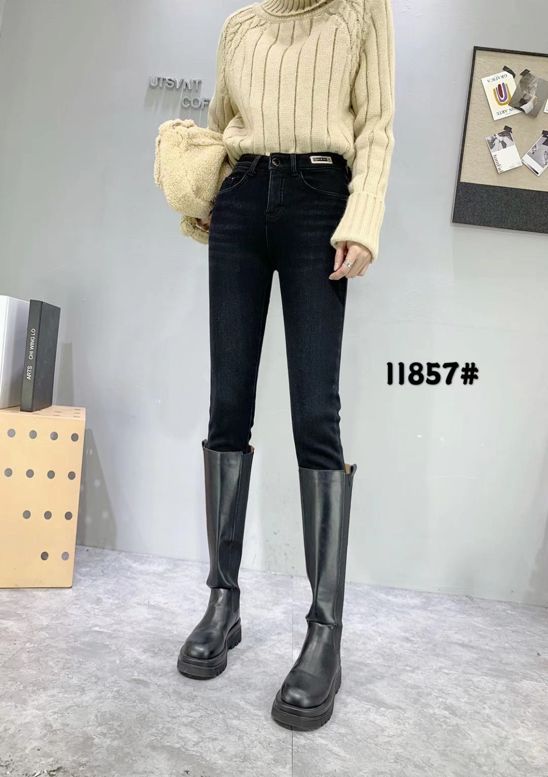 4复合牛仔长裤细节图