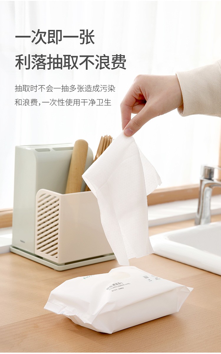 厨房湿巾大包装去油去污专用纸巾家用特价强力清洁一次性抹布（40抽）详情图13