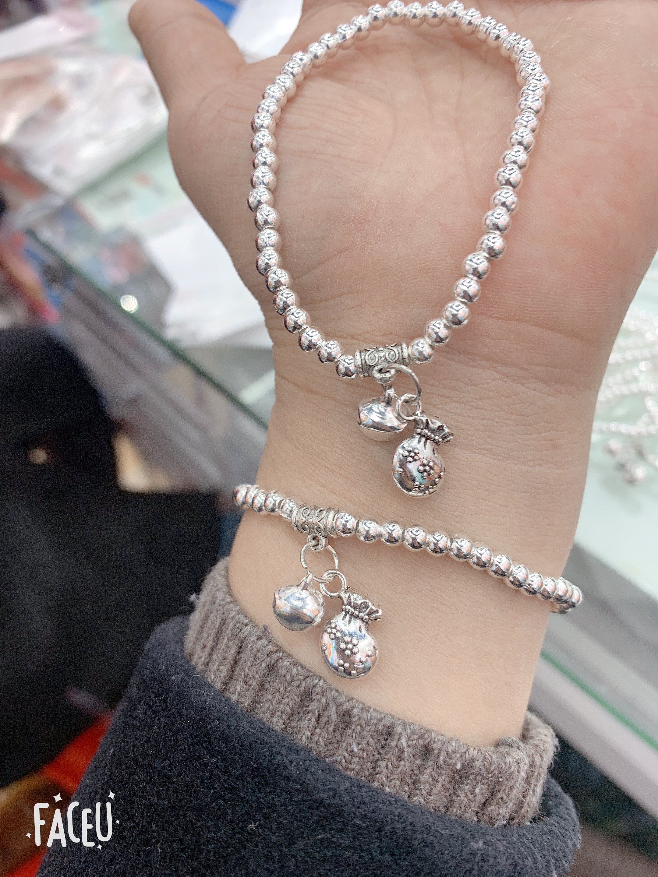 Alloy Silver-Plated Bracelet Hanging Shell Fashion Trend Casual Everything Hung Tao Jewelry 109 Specification drawing