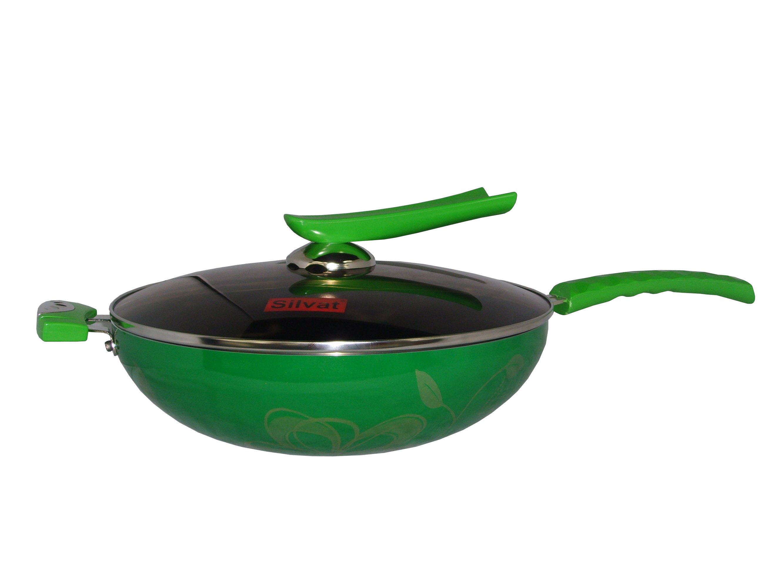 Kitchen Code: Korean original imported universal green natural Ceramic non-stick wok, 32cm