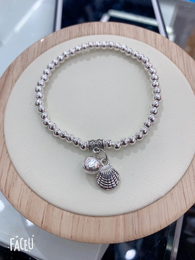 Alloy Silver-Plated Bracelet Hanging Shell Fashion Trend Casual Everything Hung Tao Jewelry 109
