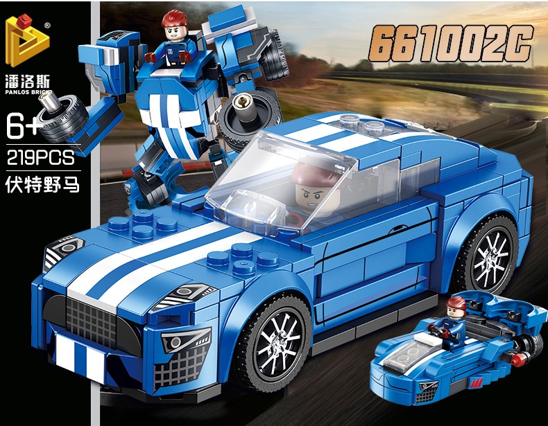潘洛斯创意三变跑车机甲积木儿童礼品玩具益智樂高玩具拼装详情图11