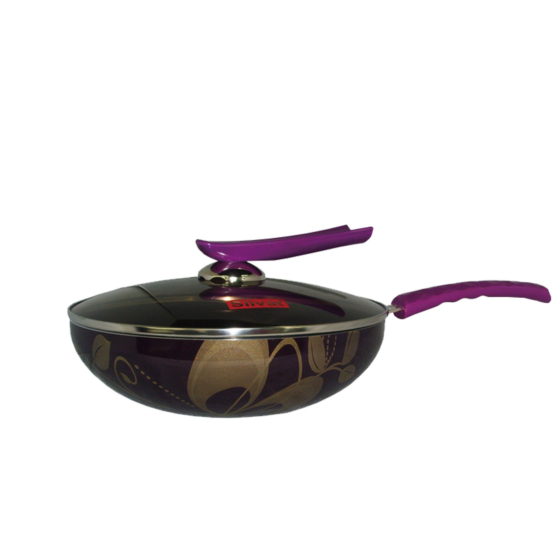 Kitchen Code: Korean original imported universal purple natural ceramic non-stick wok, 30cm