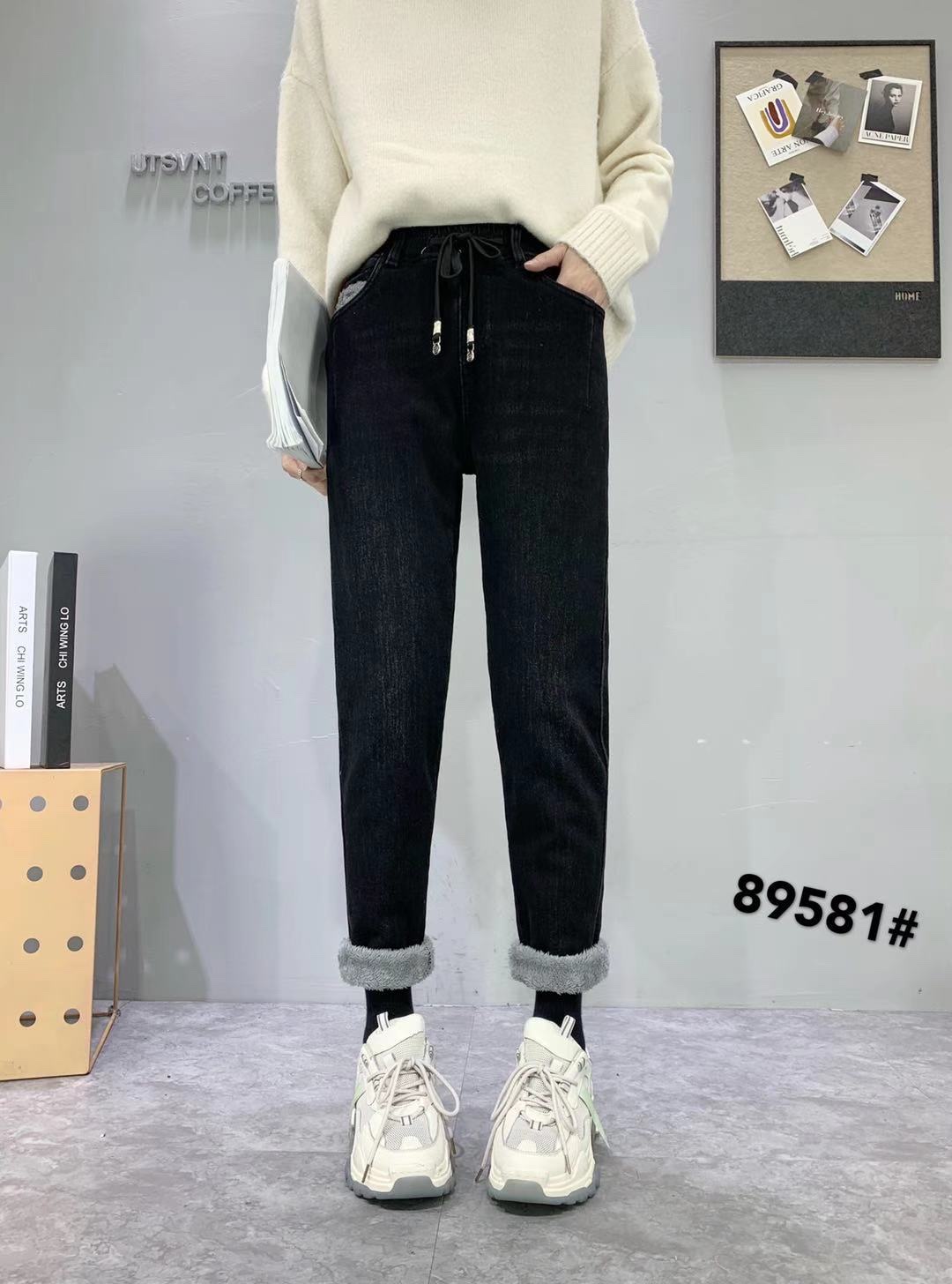 3复合牛仔长裤细节图