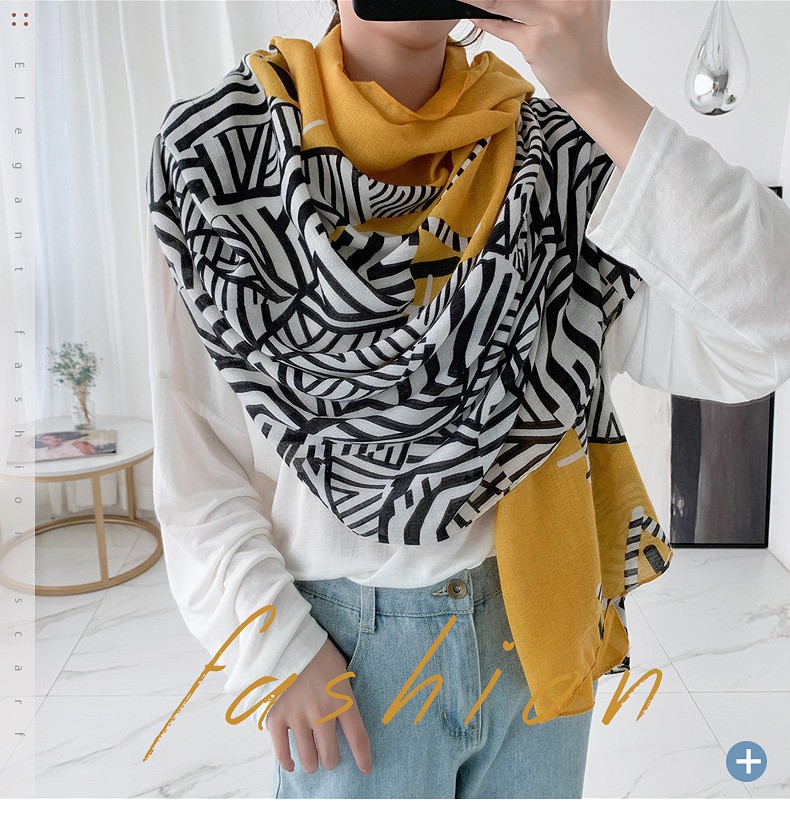 Factory Direct Sales Summer Long Multi-Functional Printed Silk Scarf Women All Fashion Korean Scarf full figure