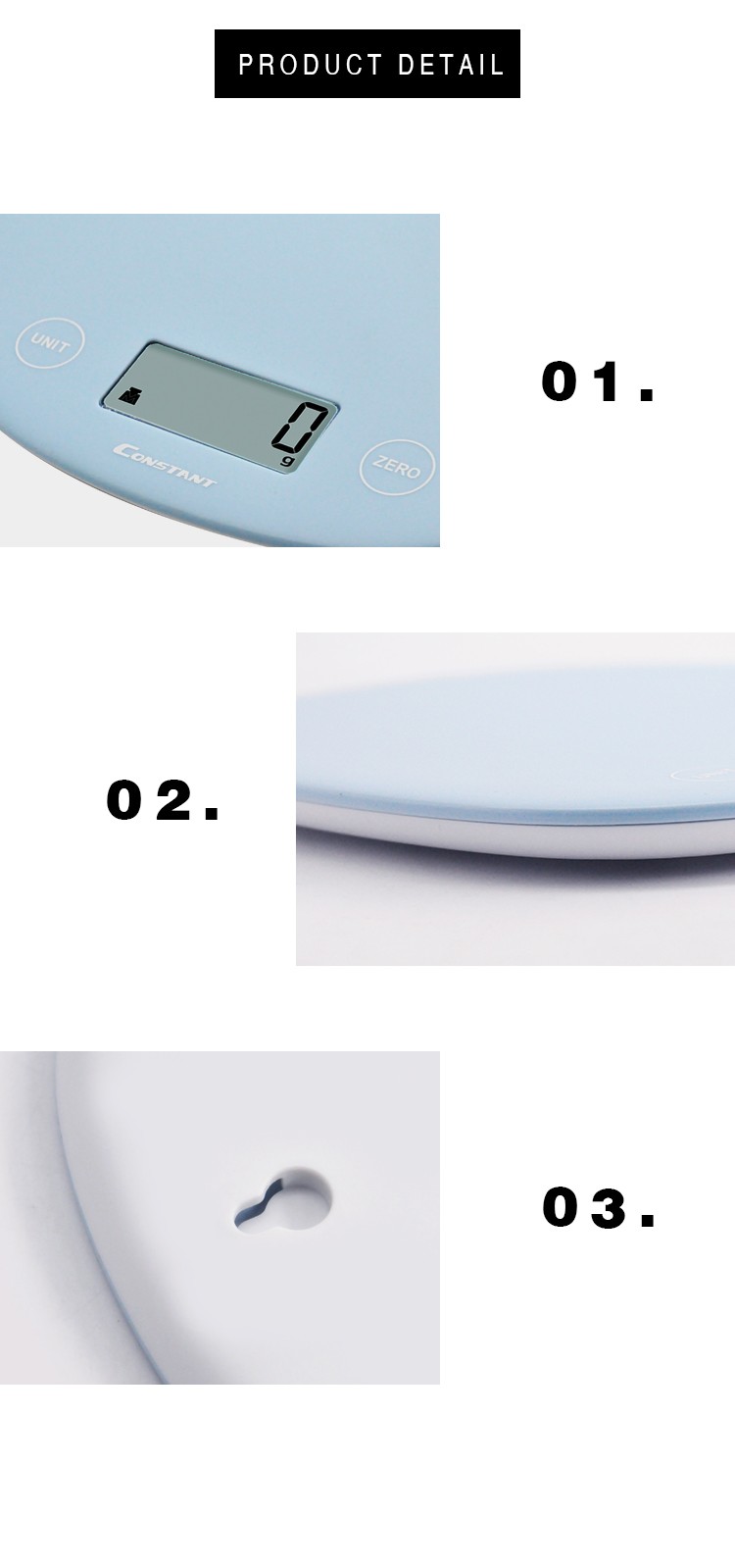 [Cosntant-246B] Manufacturer wholesale household electronic kitchen scales, plain color and simple style electronic baking scales, high-quality electronic scales detail image 5