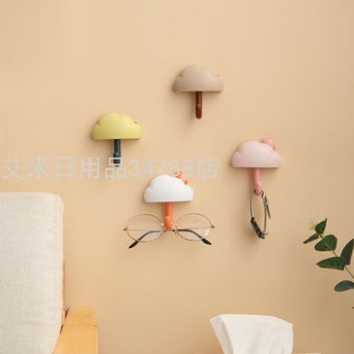 YY-云朵挂钩粘胶贴墙壁壁挂厨房创意挂勾无痕免打孔门后浴室粘钩细节图