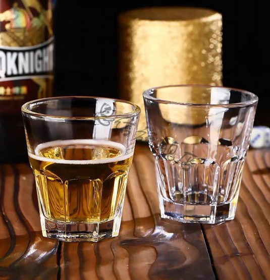 Tempered glass octagonal cups, barbecue restaurant beer mugs, whisky cups, Noel cups, bar and KTV wine glasses, wine utensils, Qing bar detail image 1