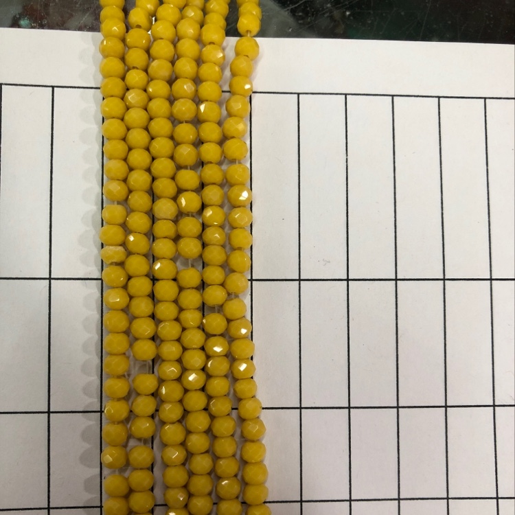 彩色玻璃仿水晶 瓷切面
4厘扁姜黄瓷