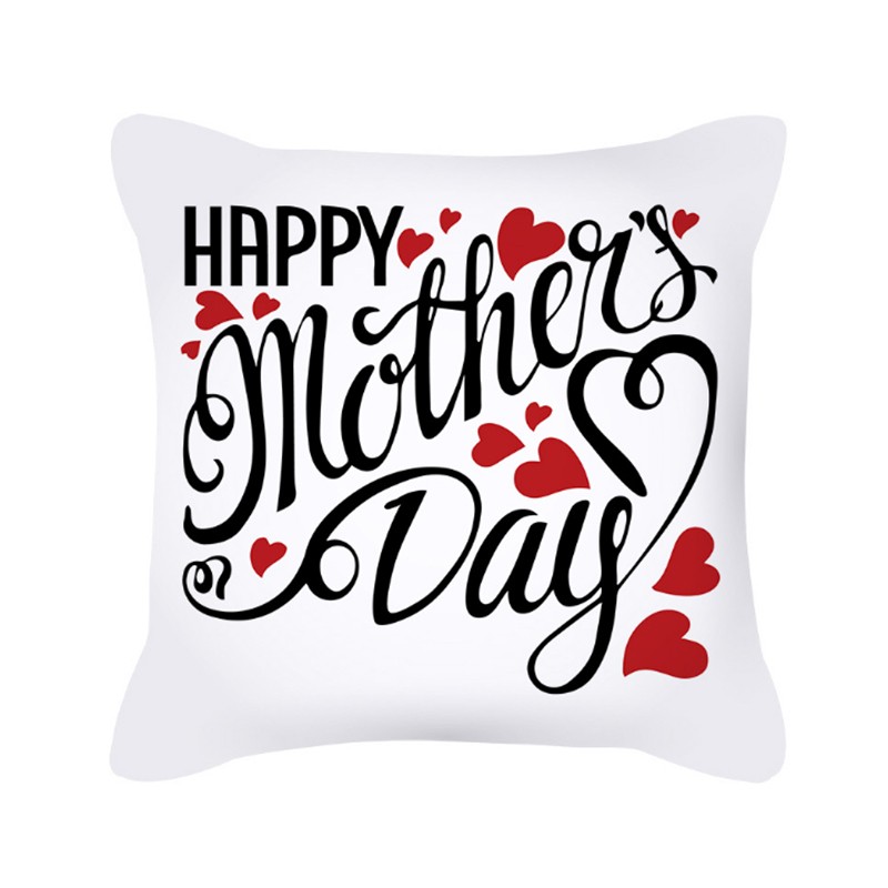 Mother's Day pillowcase, Nordic simple letter heart peach skin velvet sofa pillow cover, office cushion cross is selling well detail image 6