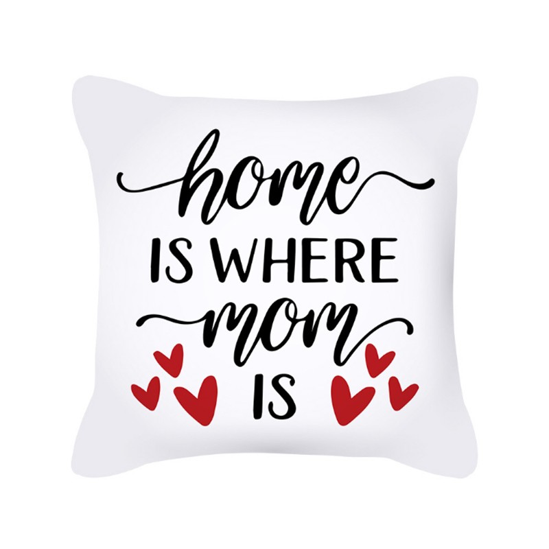 Mother's Day pillowcase, Nordic simple letter heart peach skin velvet sofa pillow cover, office cushion cross is selling well detail image 13
